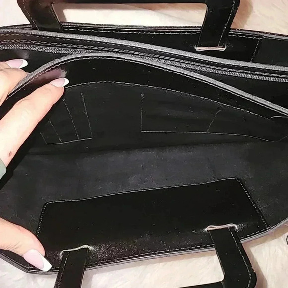 Gold Pfeil West Germany Black Leather Breif Case - Picture 4 of 11